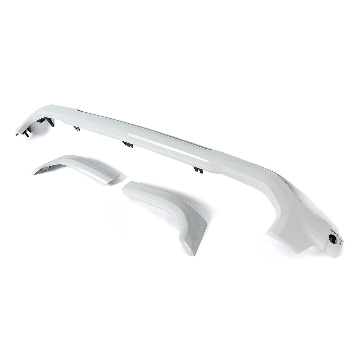 For 2019-2024 Ram 2500 3500 Bright White Front Upper+Lower Grille Molding Trim
