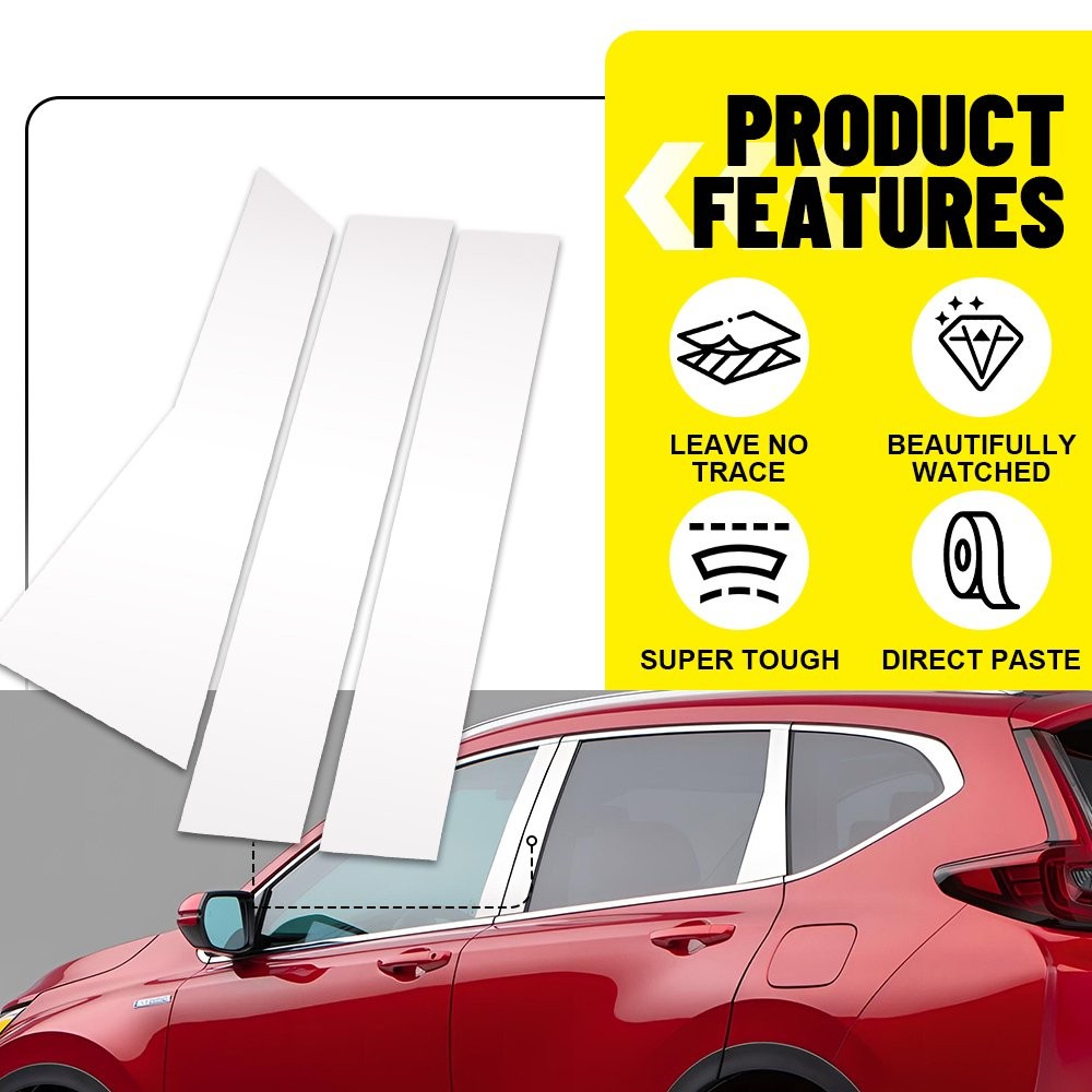 6pcs Car Window Door Pillar Posts Trim Cover Accessories For Honda CRV 17-2022 J