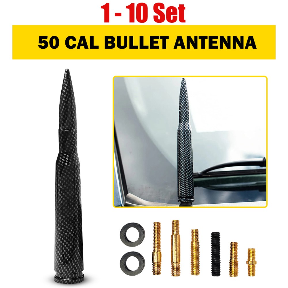 BULLET Carbon ANTENNA 1-10X Fit fiber GMC CHEVROLET SILVERADO SIERRA 1500/2500