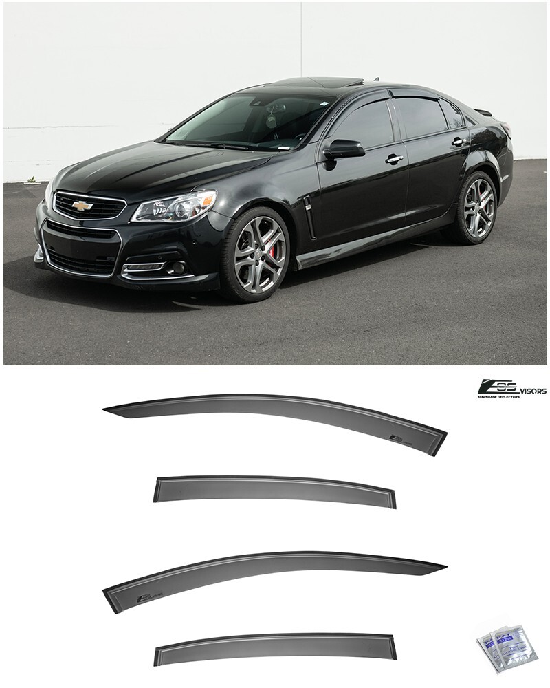 EOS Visors For 14-17 Chevy SS Tape On Style Side Vents Window Visors Rain Guards