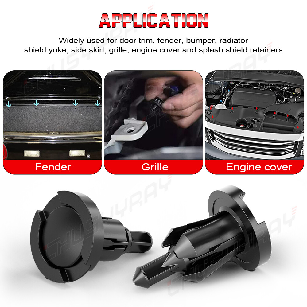 100x Bumper Fender Clip Retainer 10mm Hole For Subaru BRZ Ascent Outback WRX STI