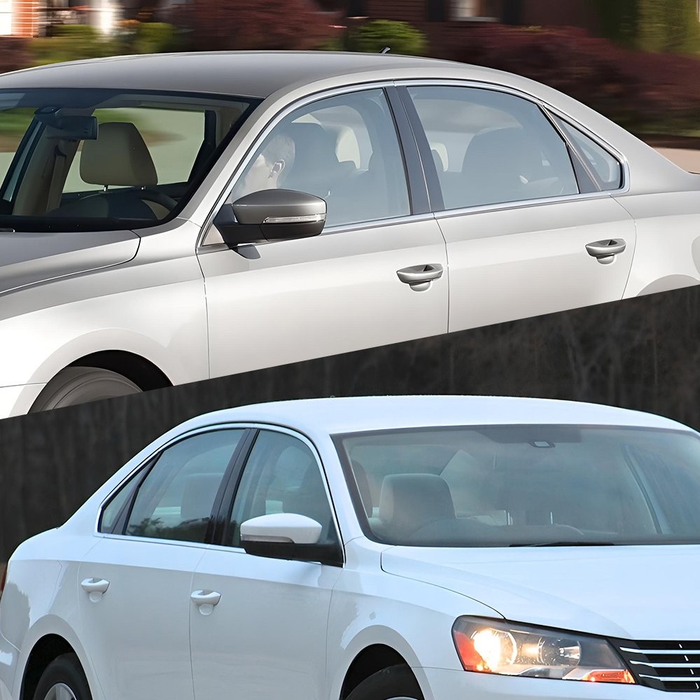 For Black Sedan VW Pillar 2011-2019 Door Posts Cover Window Set Trim