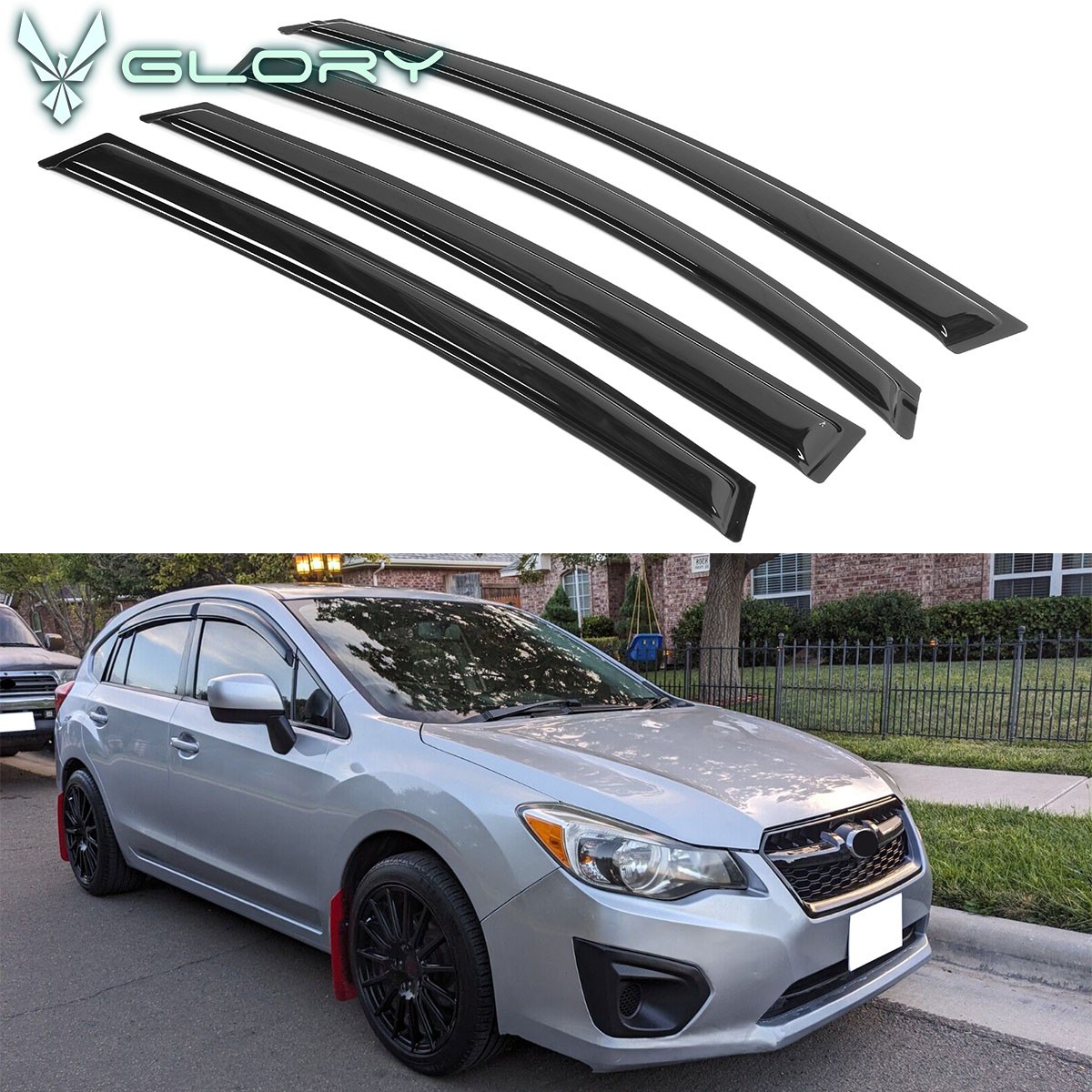 Fits 12-16 Subaru Impreza 13-17 Subaru XV Crosstrek Window Visors Rain Guard 4PC