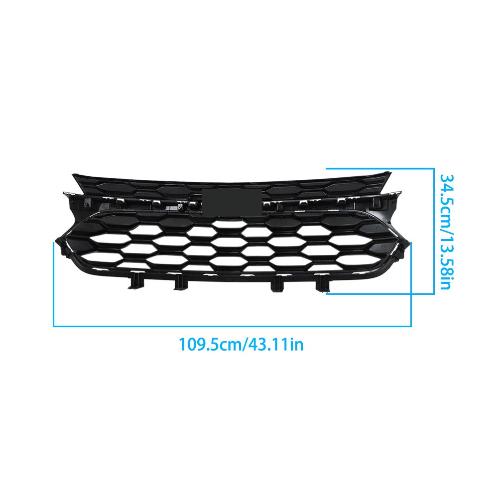 Labwork Front Bumper Grille With Chrome Trim For Chevrolet Trax 2023 2024