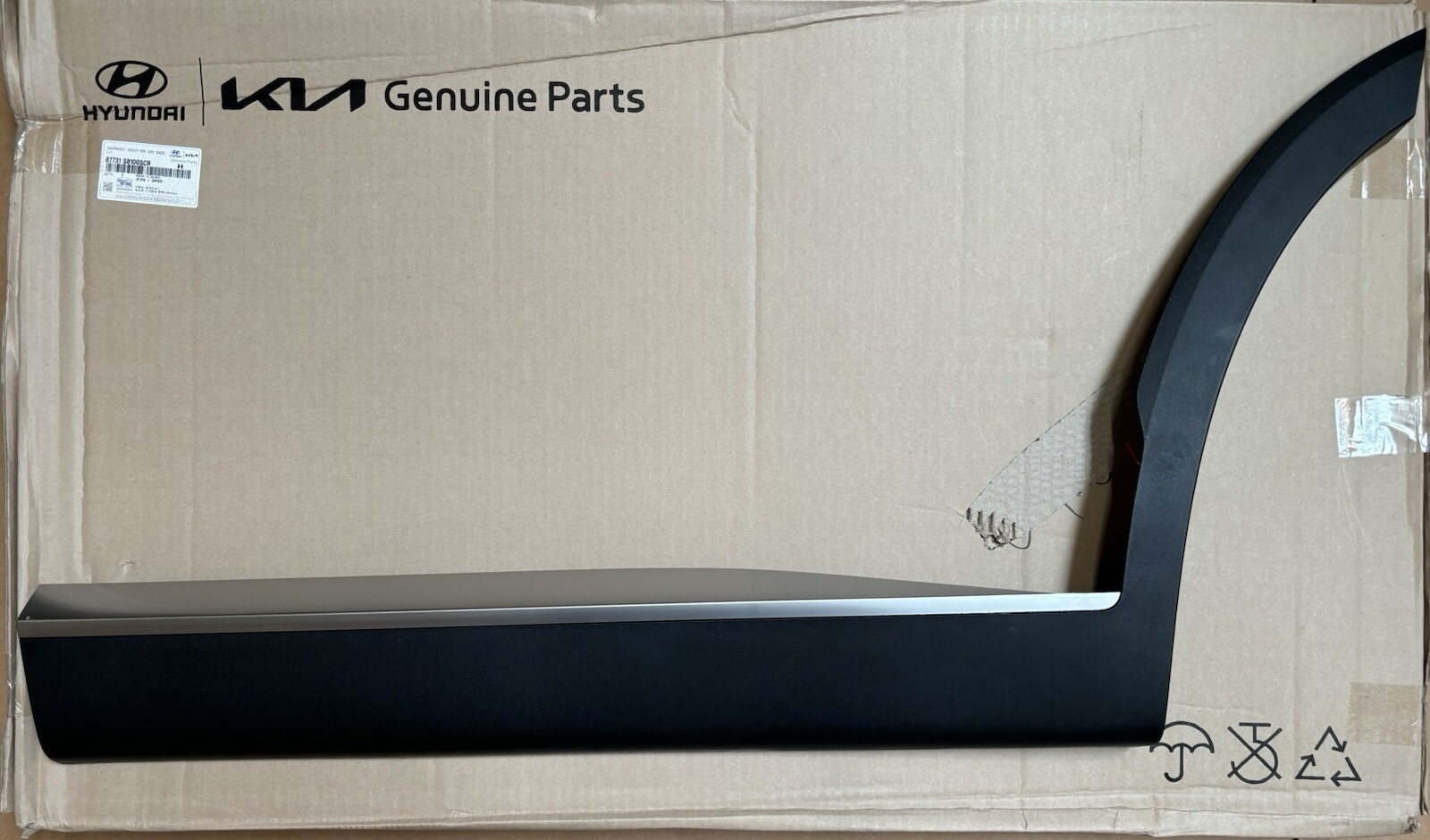 Genuine Rear Door Lower Molding 2020-2025 Palisade Left Driver Side Satin Chrome