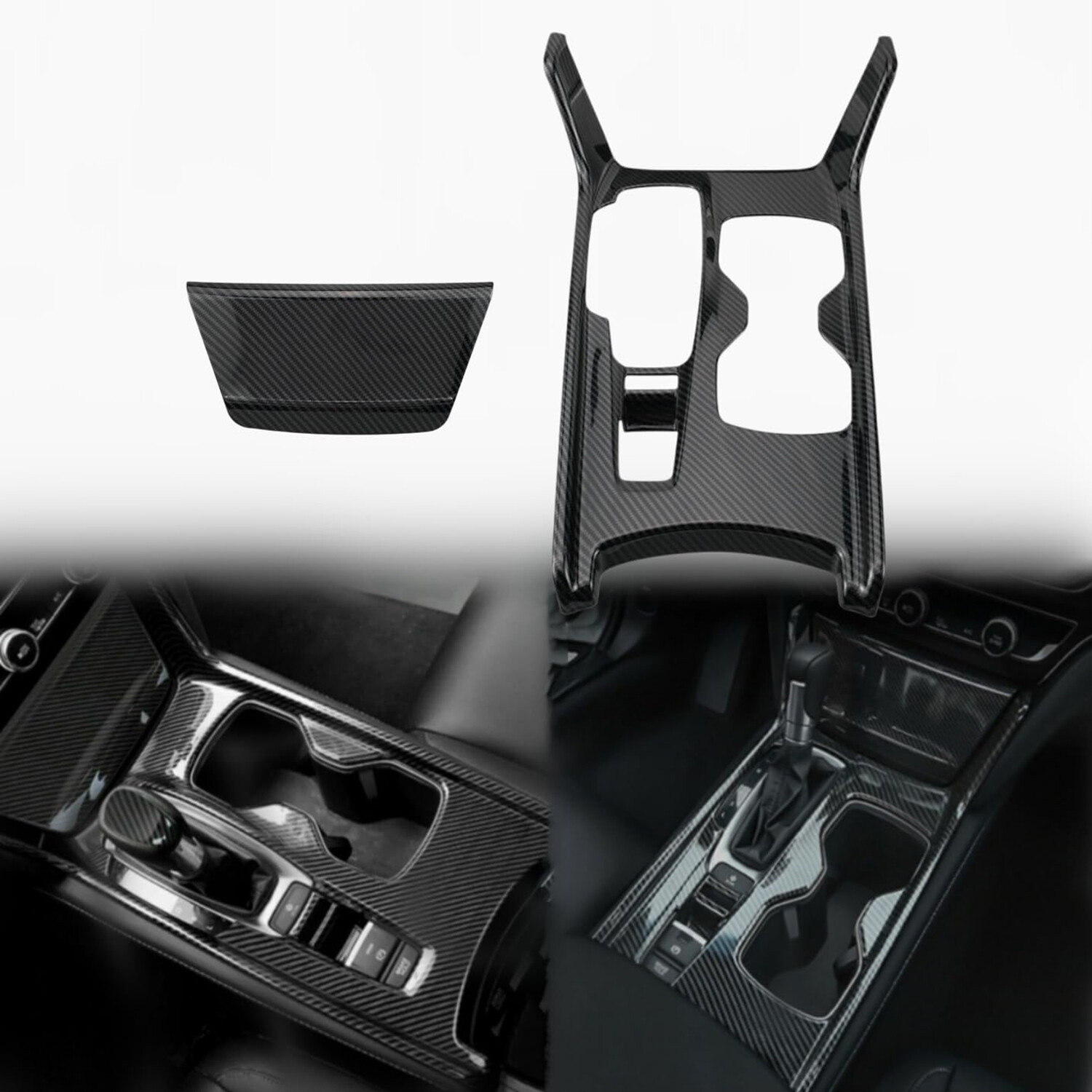 For Honda Accord 2018 Carbon Fiber Interior Gear Shift Panel Frame Cover Trim