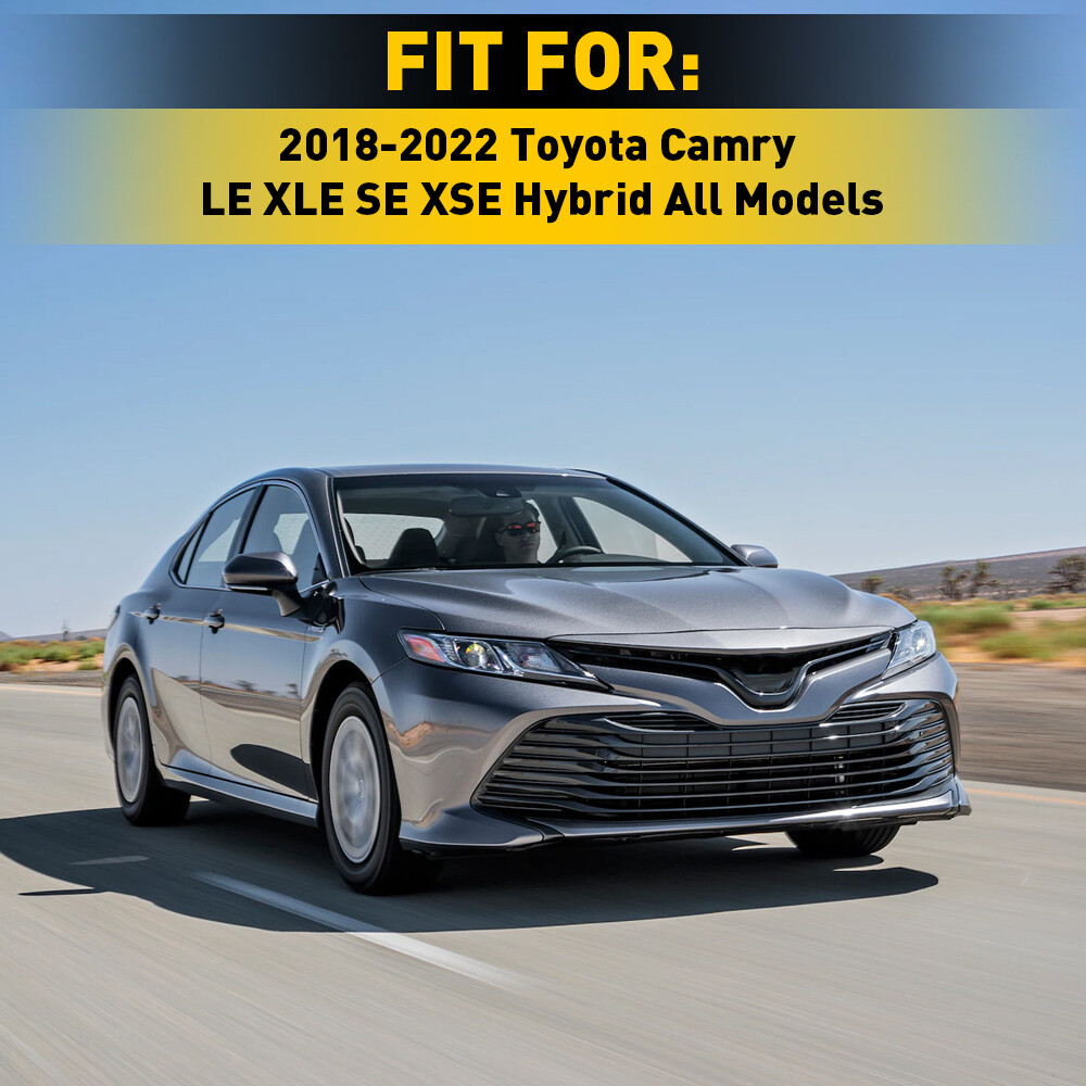 Pair Headlight Eyelid Trim Cover Eyebrows For Toyota Camry SE XSE XLE 2018-2022