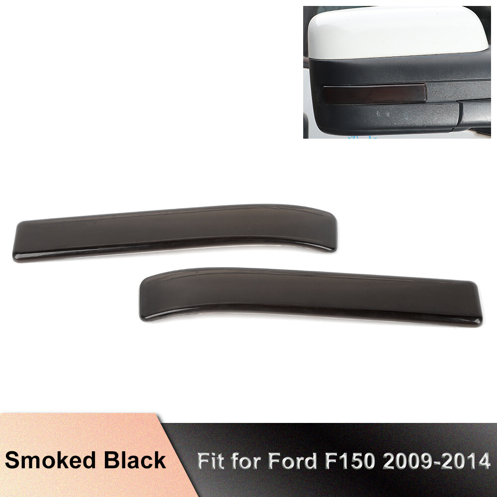 Blackened Rearview Mirror Turn Signal Light Cover Trim For Ford F150 Raptor09-14