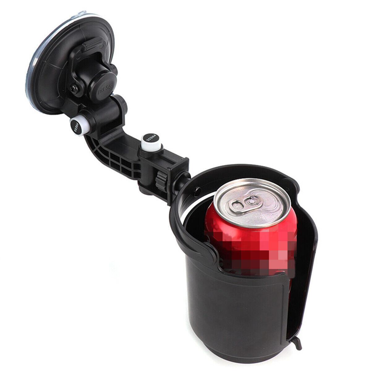 Car Window Windshield Suction Cup Holder Drink Mount Stand Plastic Rubber Black