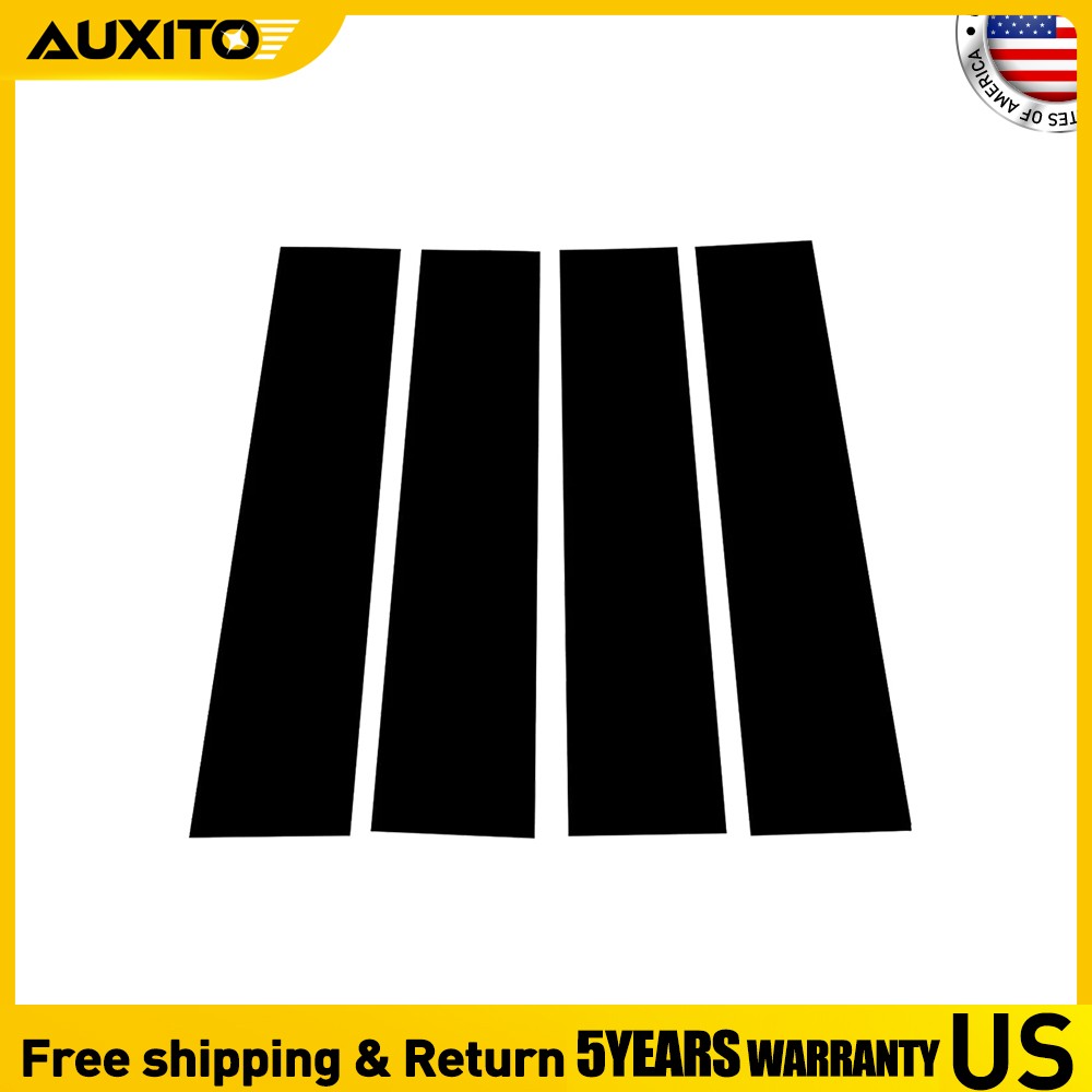 For Ford F-150 2015 2016 2017 2018 2019 2020 2021 4Pcs Black B Pillar Covers