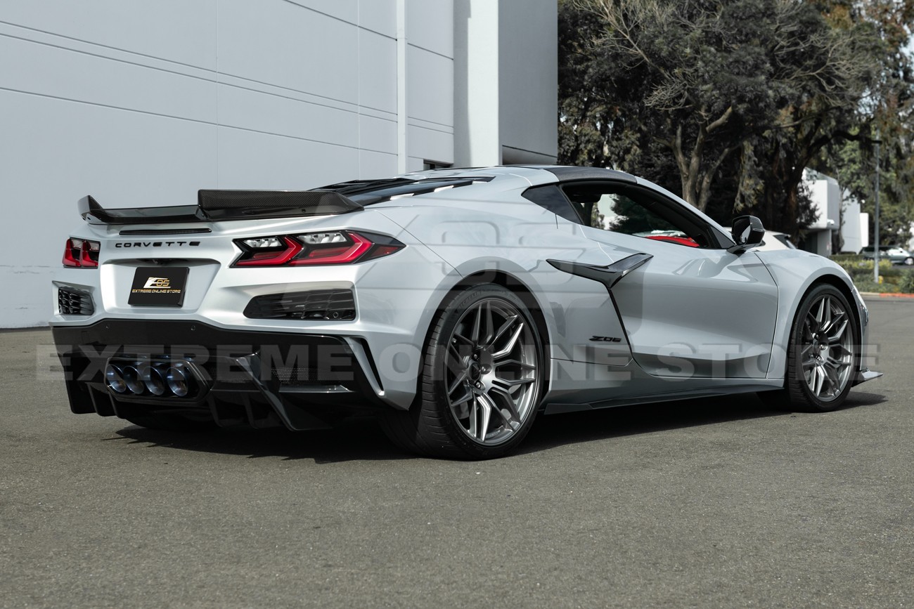 For 23-Up Corvette C8 Z06 | EOS Performance MATTE BLACK Side Skirts Extension