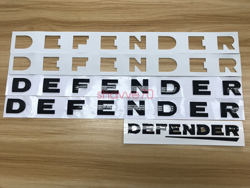 3PCS SET DEFENDER COUNTY 90 110 Gloss Black HOOD BADGE LETTERS FIT LAND ROVER