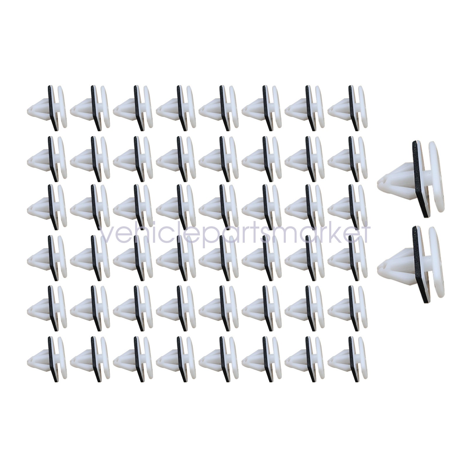 50pcs Door & Rocker Panel Molding Retainer Clip w/ Sealer For Ford W716352-S300
