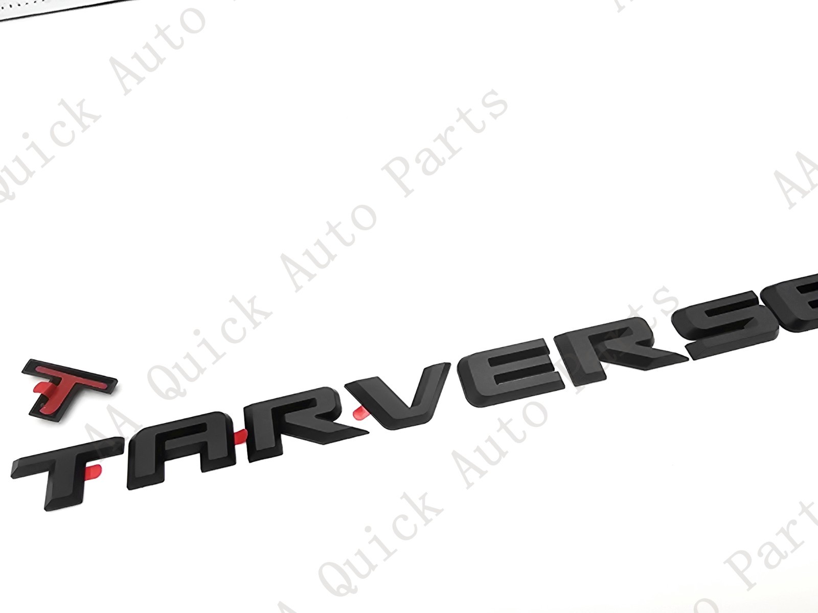 Overlay 3PCS Matte Black Doors Rear Traverse Emblems Letters 2024+ Traverse