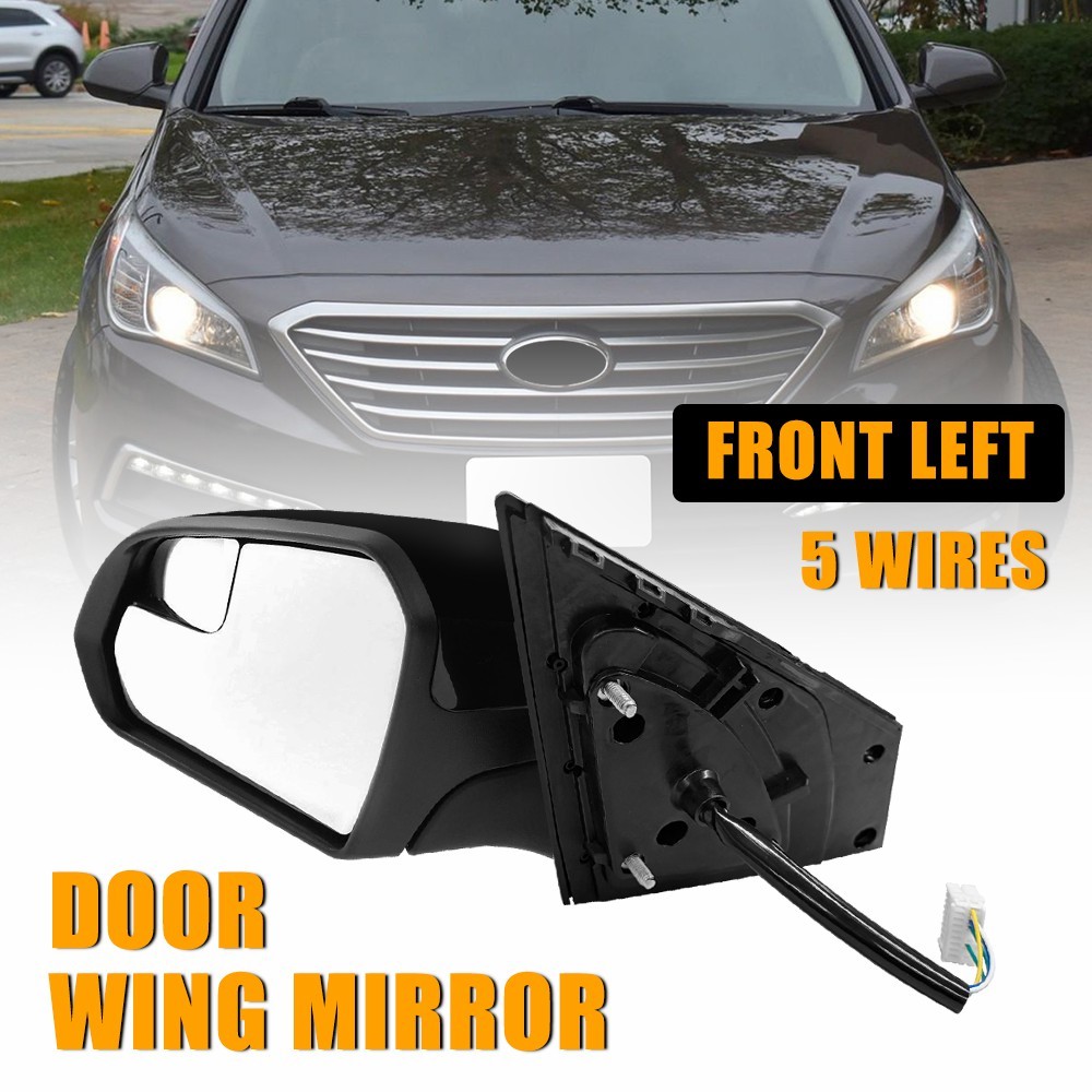 Driver Left Side Heated Power Door Mirror For 2015-2019 Hyundai Sonata 1-5SET