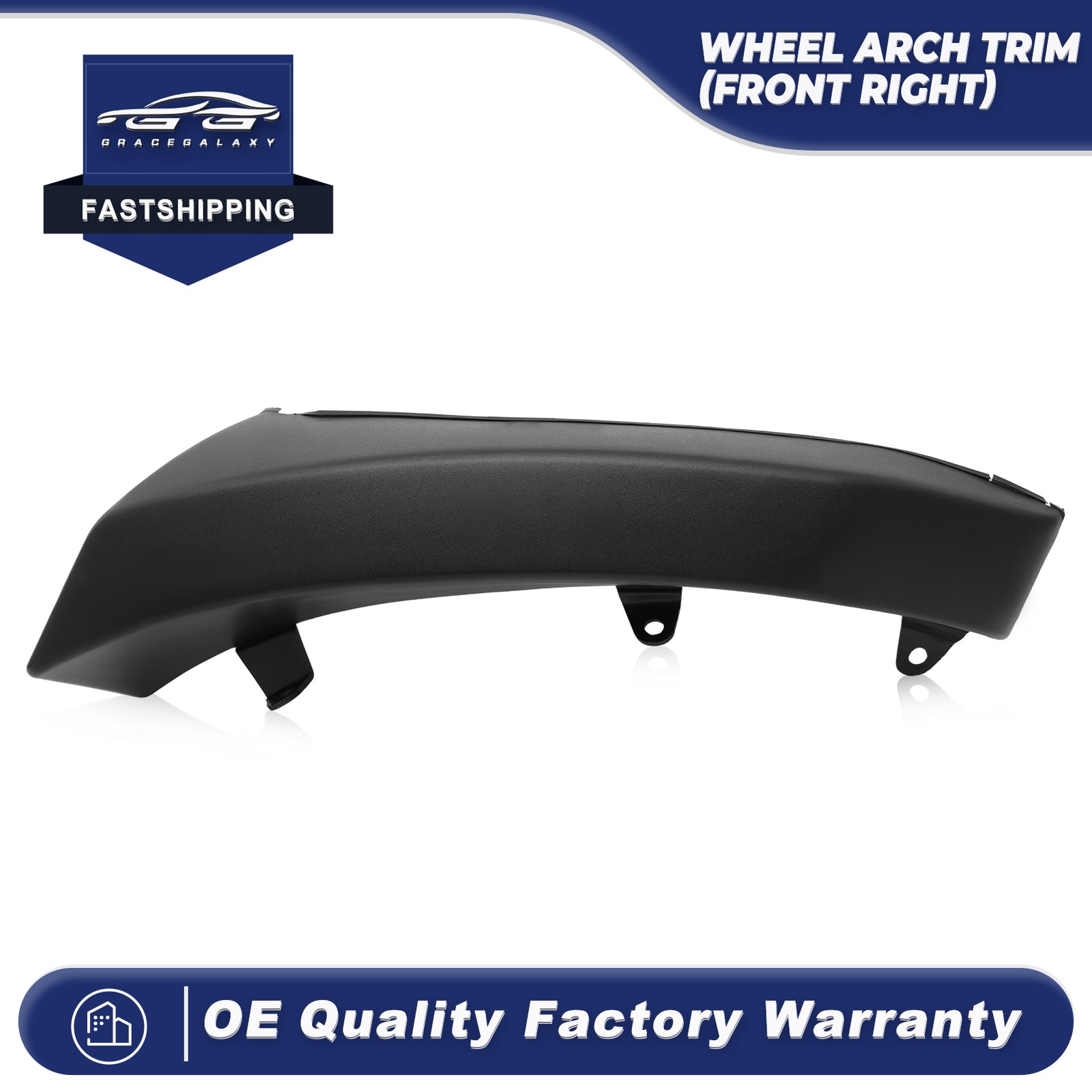 For 2011-2018 12 Ram 4500 5500 New Wheel Flare Molding Front Left+Right Black