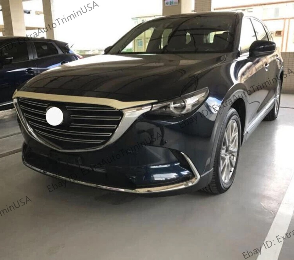 Chrome Front Grille Grill Engine Hood Cover Trim for Mazda CX-9 CX9 2017-2021