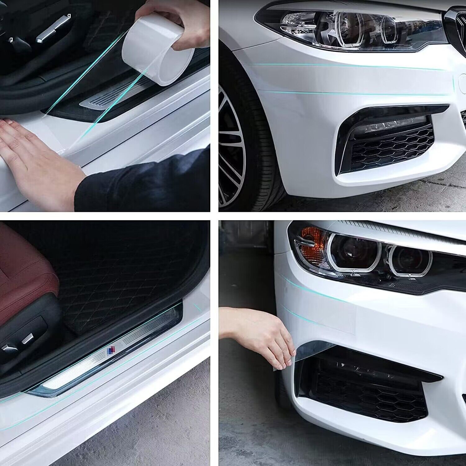 Accessories Transparent Auto‘Car Door Sill Scuff Cover Plate Sticker For Porsche