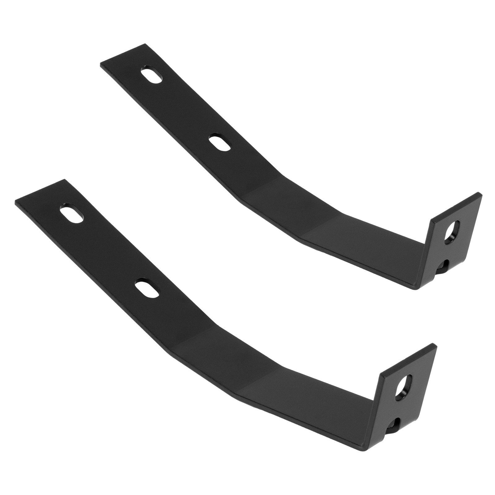 Pair Powder Coated Front Bumper Bracket Black Set For Datsun 240Z 1970-1973