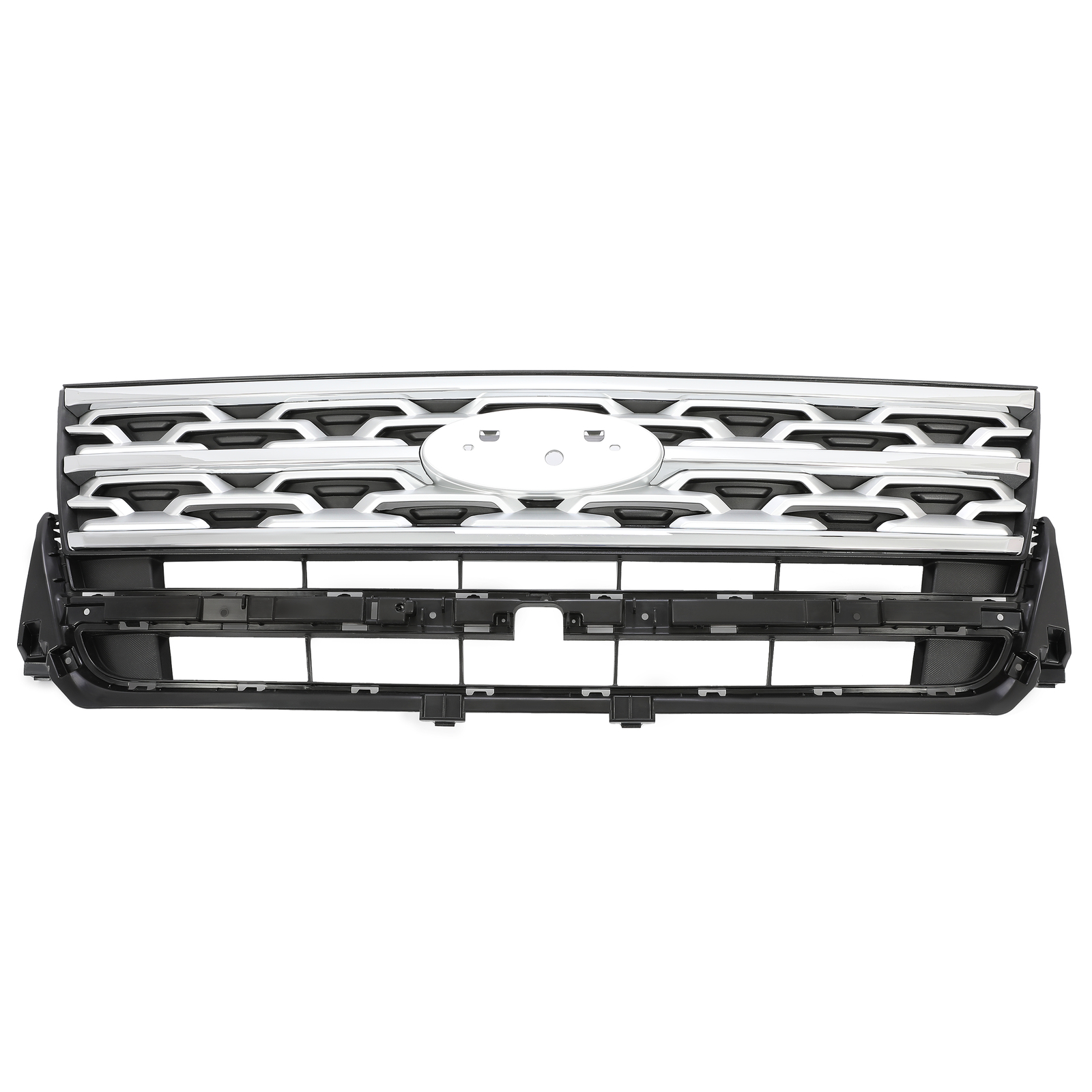 For Ford Explorer 2018 2019 Front Bumper Grill Upper Grille ABS Painted Chrome