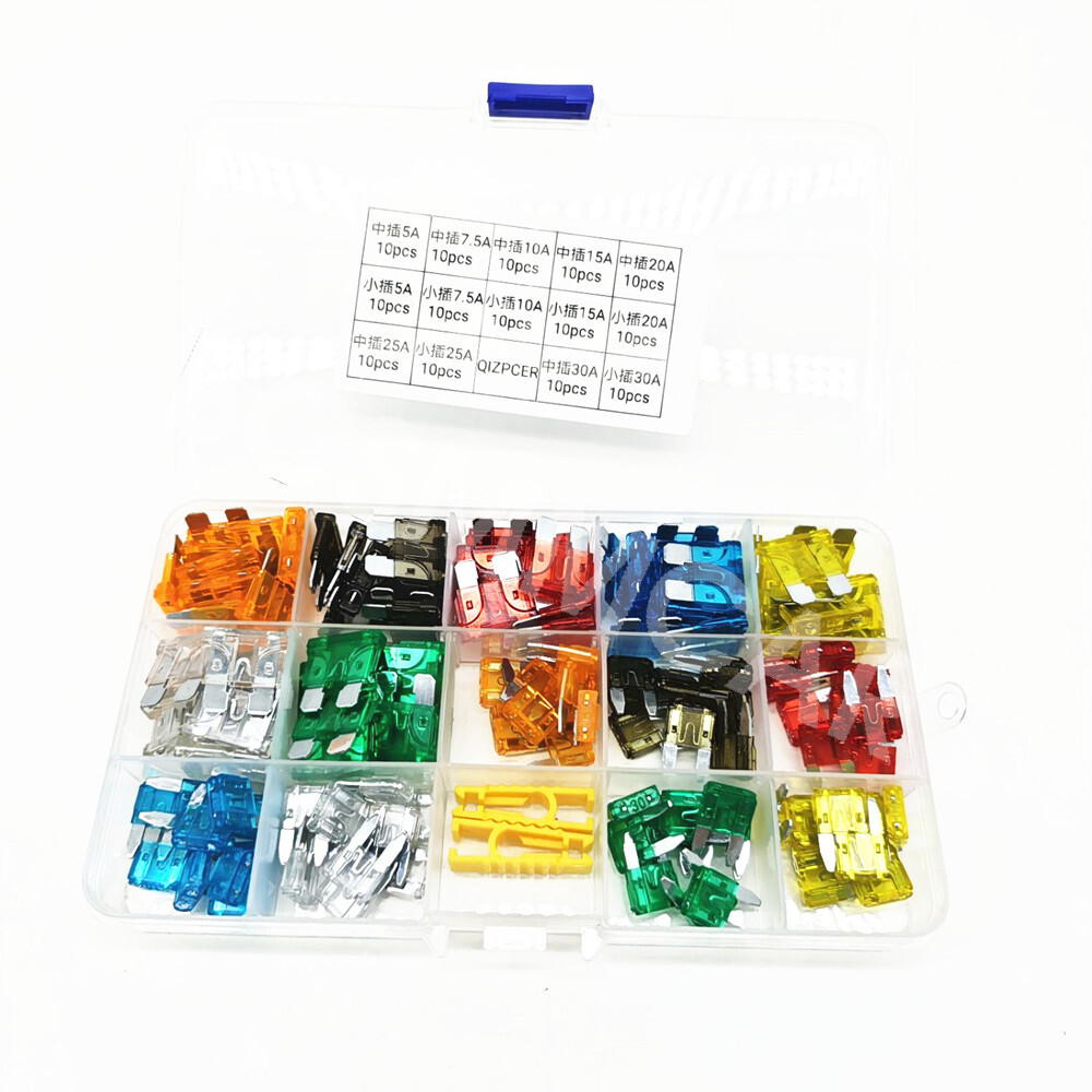 Mini Car Fuse Assortment Assorted Kit Blade Set Auto 140 pcs Truck Automotive