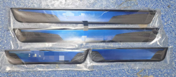 4PCS Blue Door Scuff Sill Cover Panel Step Protector for F150 Accessories