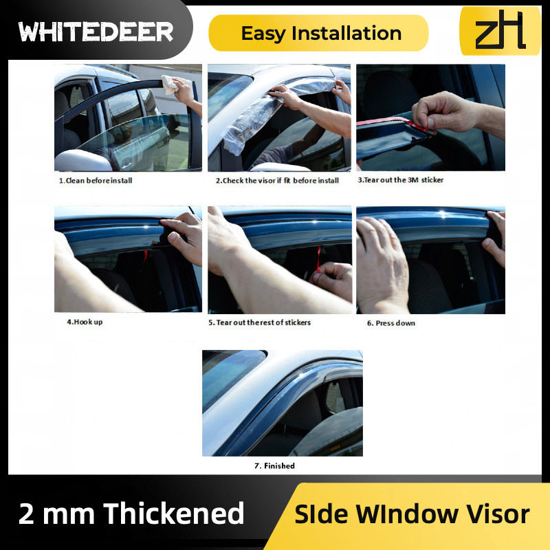 Fits for Honda Odyssey 0510 Side Window Visor Sun Rain Deflector Guard