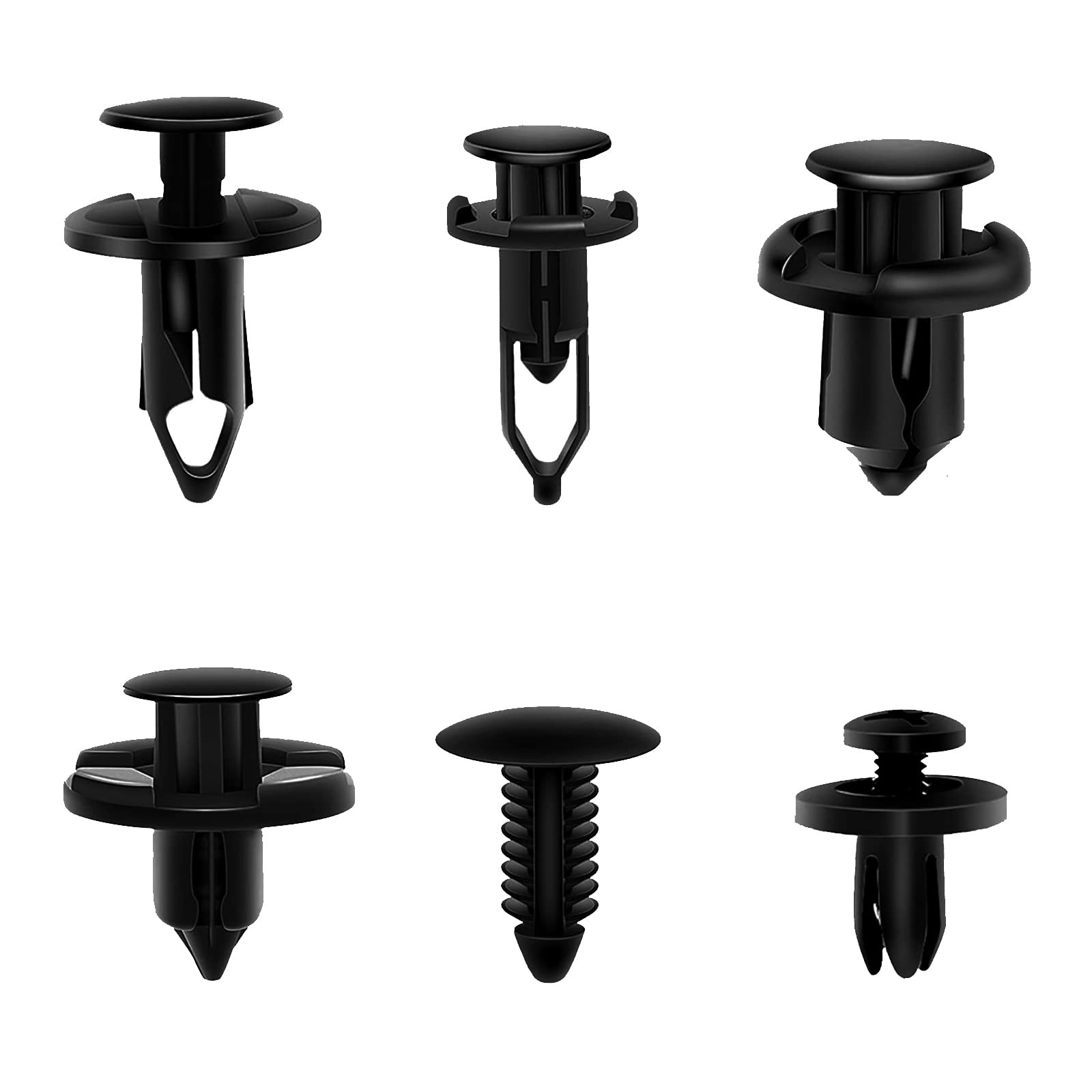 Car Retainer Clips Plastic Fasteners Auto Push Pin Kit Popular Sizes 200 Pcs