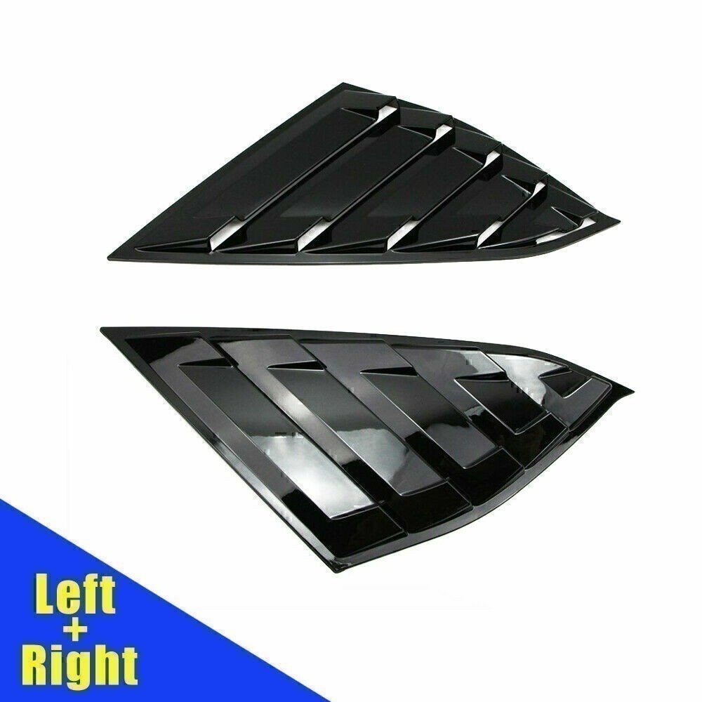 For Honda Accord 2018 2019-22 Side Vent Window Quarter Louver Cover Glossy Black