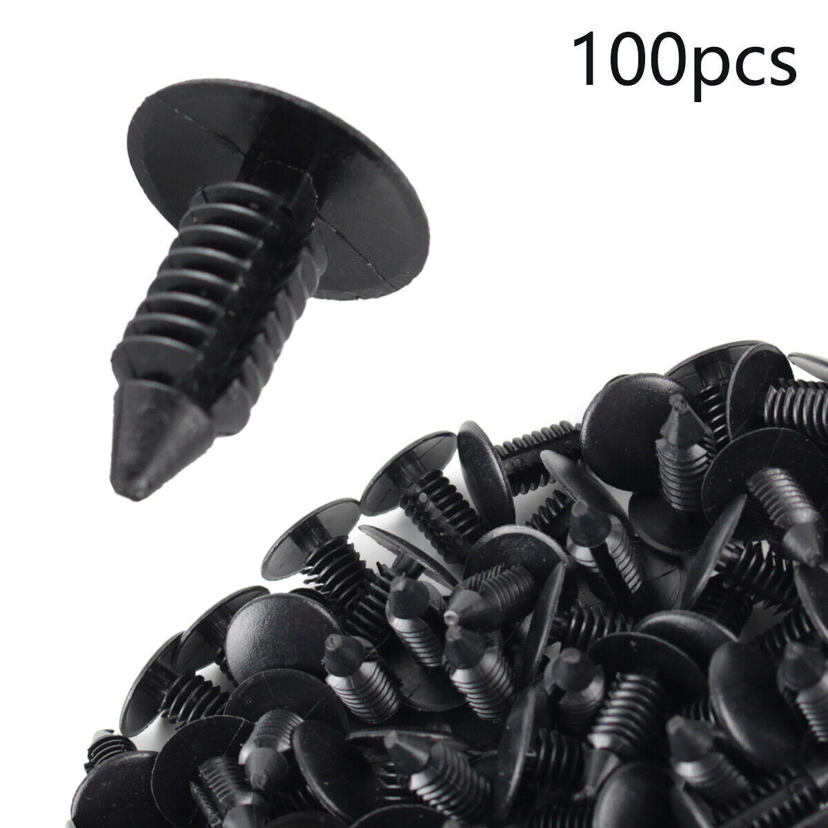 100x Push Type Clip Plastic Retainer Bumper Fender X-Mas Tree Rivet Fit 9mm Hole