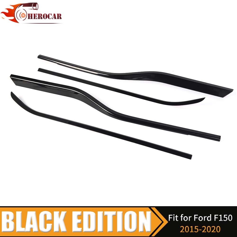 🌟Black Door Window Frame Sill Trim for Ford F150 2015-2020 Molding Weatherstrip