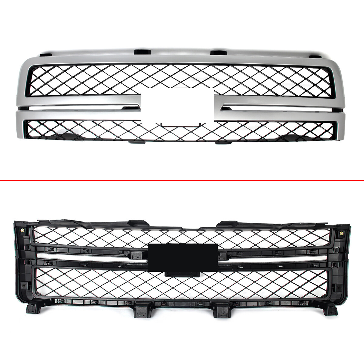 For 2011-2014 Chevy Silverado 2500HD 3500HD Front Grille Silver Ice Metallic NEW