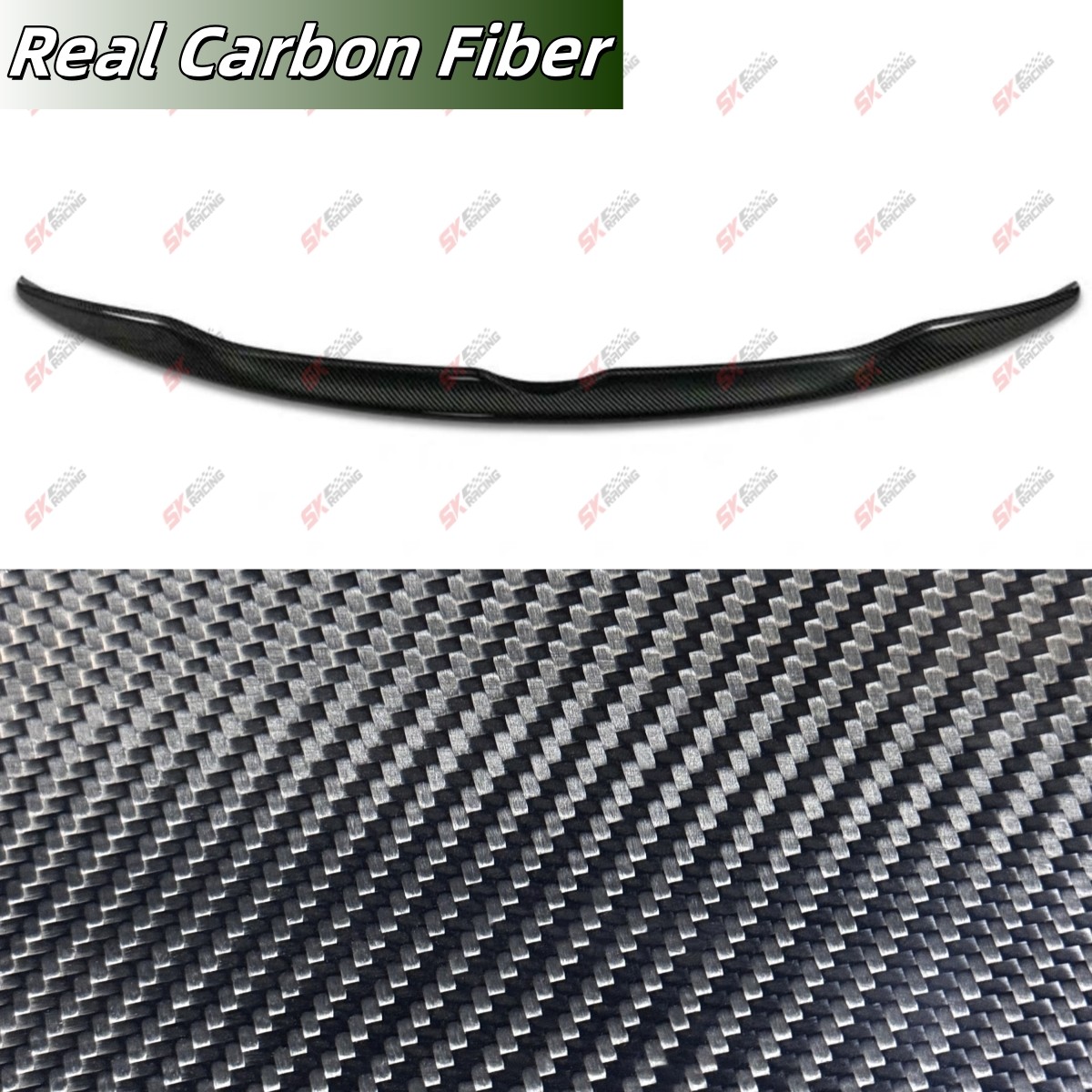 Glossy Black/Carbon Fiber Fits INFINITI Q50 2014-17 Rear Trunk Spoiler Wing Kits