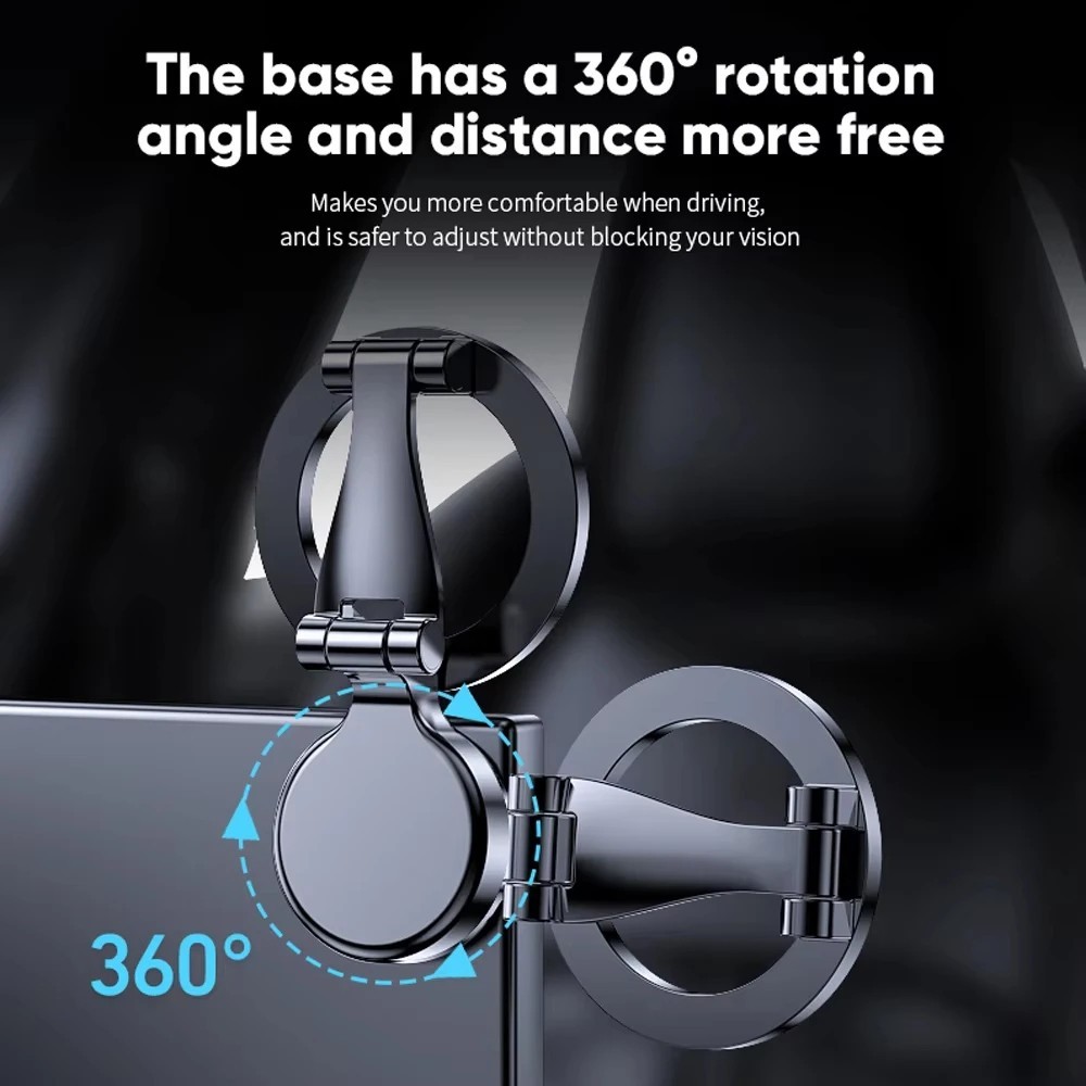 Magnetic Folding Car Phone Holder 360 Rotation Suction Cup Anti-Shake GPS Mount