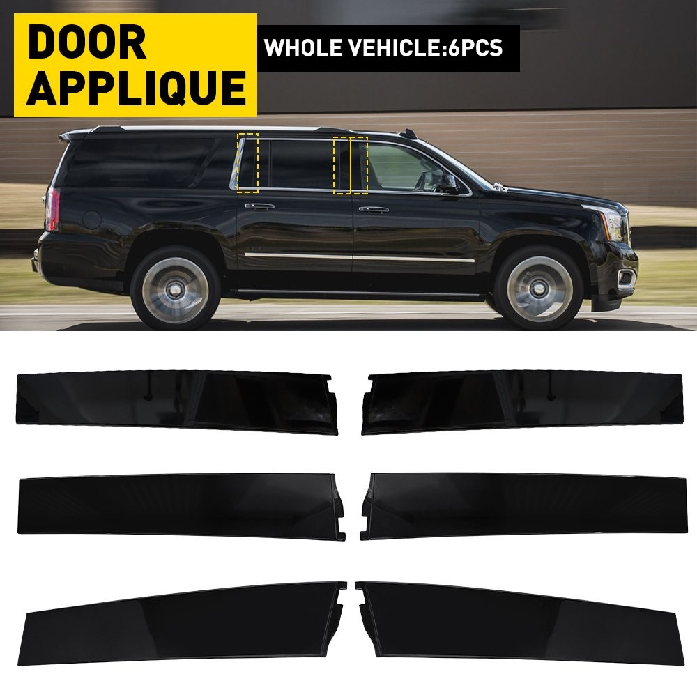 For 2015-2018 Chevy Tahoe GMC Yukon Suburban RH LH Door Applique B Pillar Trim