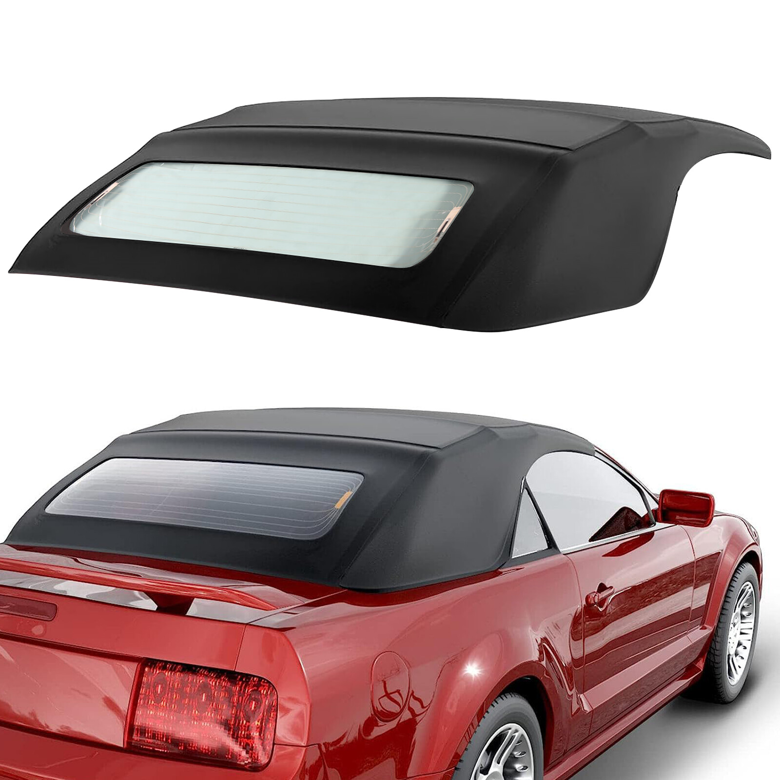 Convertible Soft Top For 2005 2006 2007-2014 Ford Mustang w/ Heated Glass Window