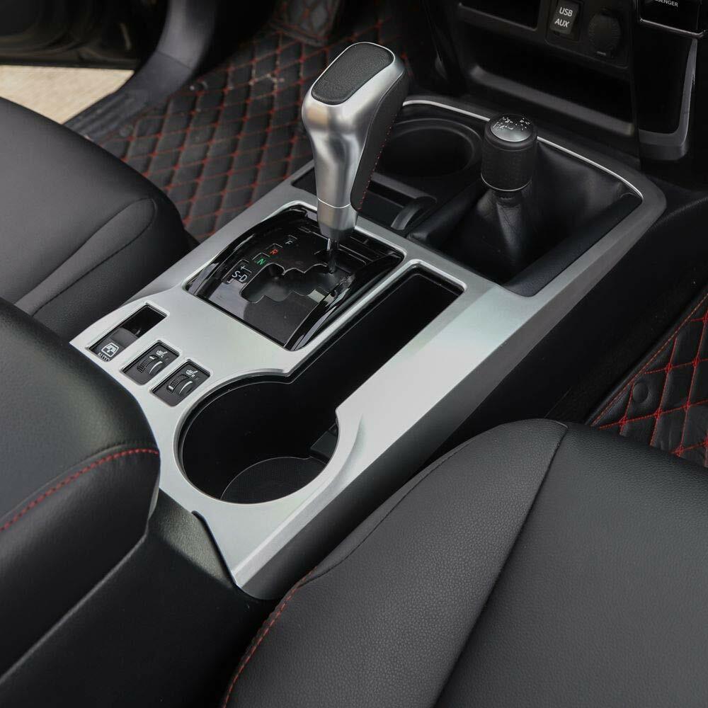 1pcs Central Gear Shift Panel Decor Trim Frame Cover for 4Runner 2010+ Silver