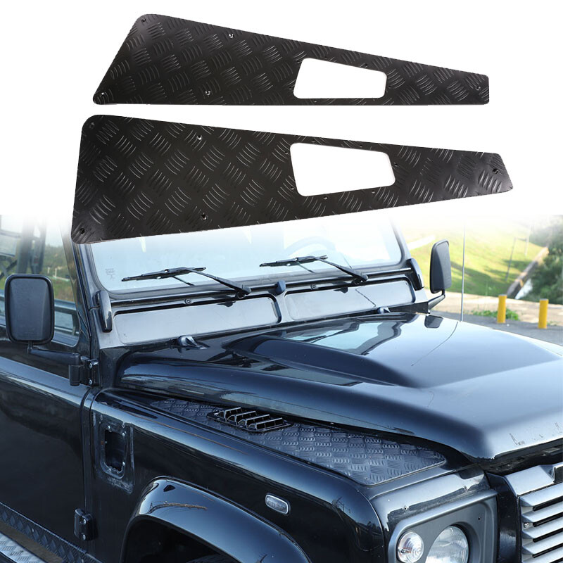 Aluminum Hood Wing Top Protectors Pair For Land Rover Defender 90 110 2004-2018