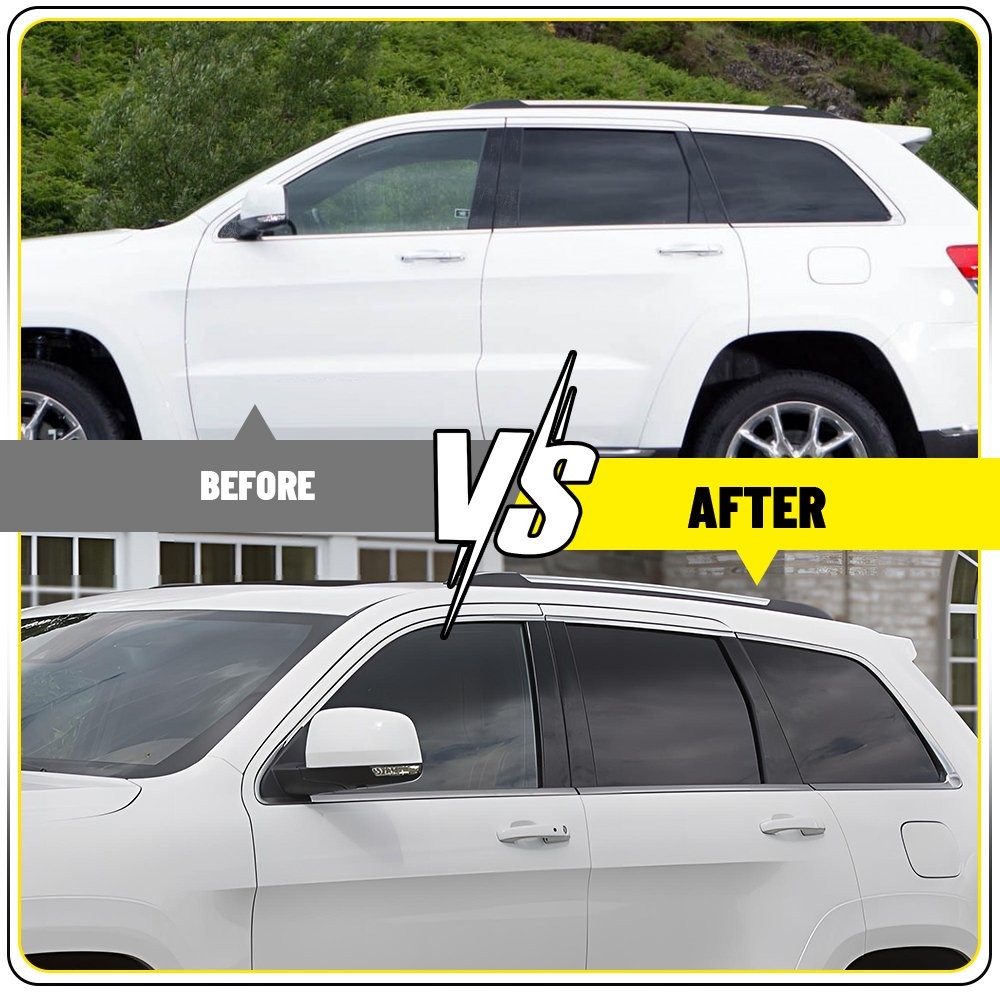 For Jeep Grand Cherokee 2011-2021 Glossy Black Door Pillar Post Side Cover Trim