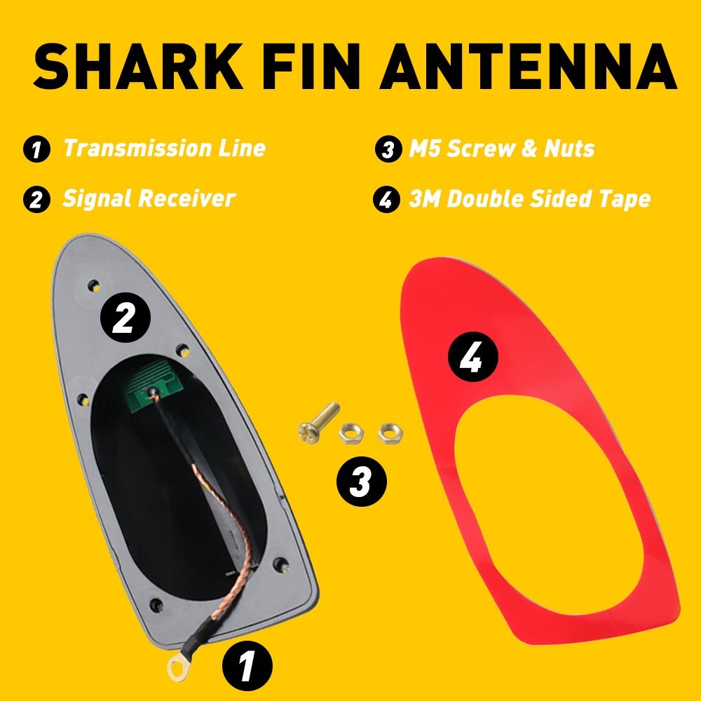 Fin Roof Car Trim Antenna Shark Radio FM/AM Antena Cover Waterproof Universal
