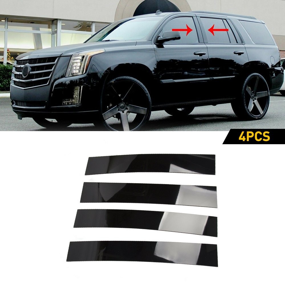 For 2007-2014 Cadillac Escalade Black Pillar Post Door Trim Car Auto Accessories