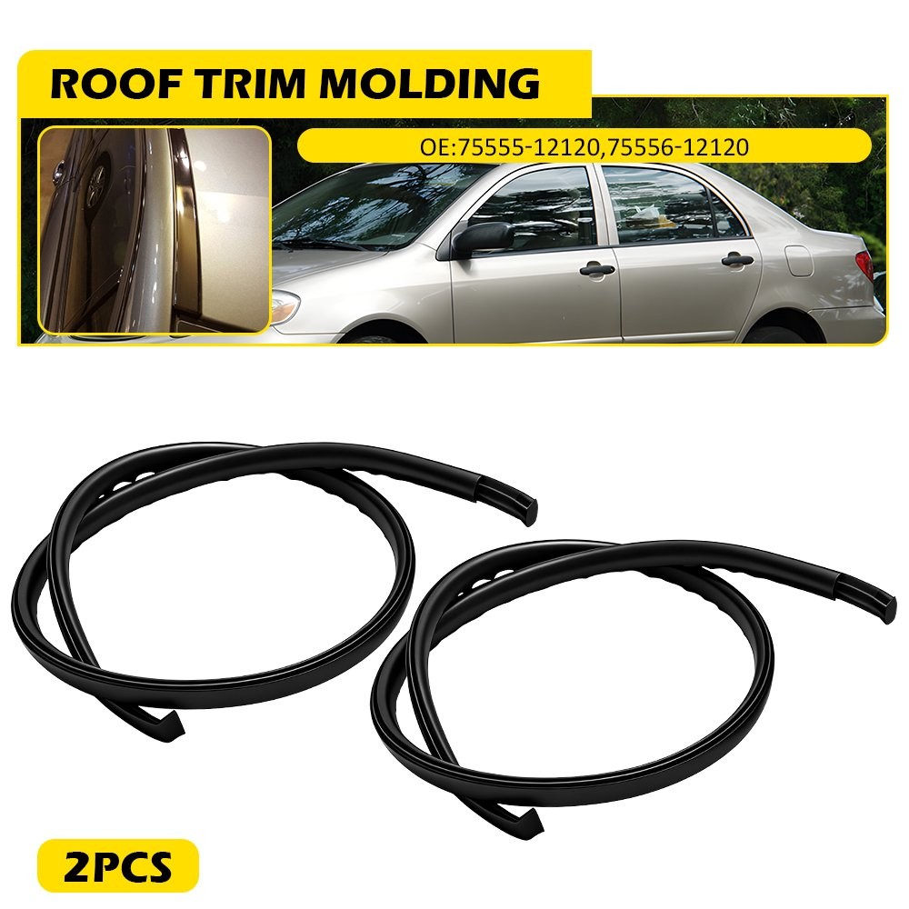 Rubber Roof Drip Molding Strips Fit Toyota Corolla 2003-2008 Weatherstrip 2-6X