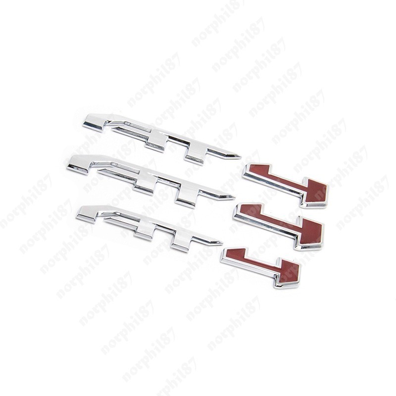 3PCS Set NEW Chrome Red AT4 Emblems Badge Fit GMC Canyon Yukon XL Sierra 2500HD