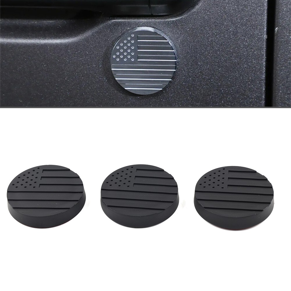 3pcs/set Lock Door Key Hole Socket Cover Trim For Jeep Wrangler TJ JK JL JT