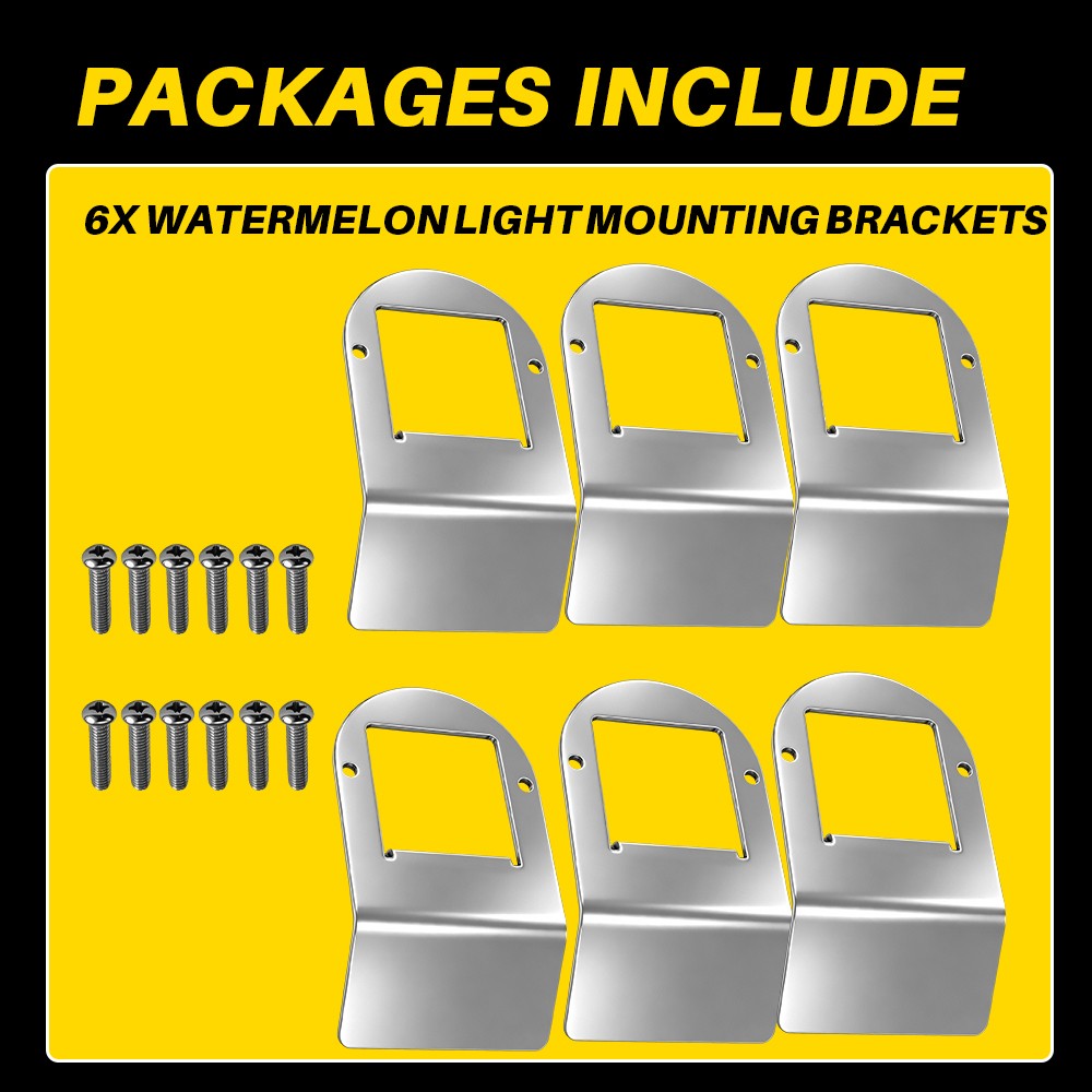 1-10xHeavy Duty Watermelon Light Under Frame Bracket For Universal Truck Trailer