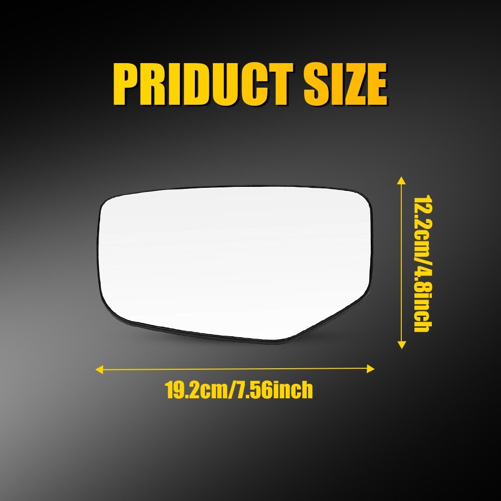 Mirror Glass Heated L Driver Side with Backing Plate For 08-12 Honda Accord 1-3X