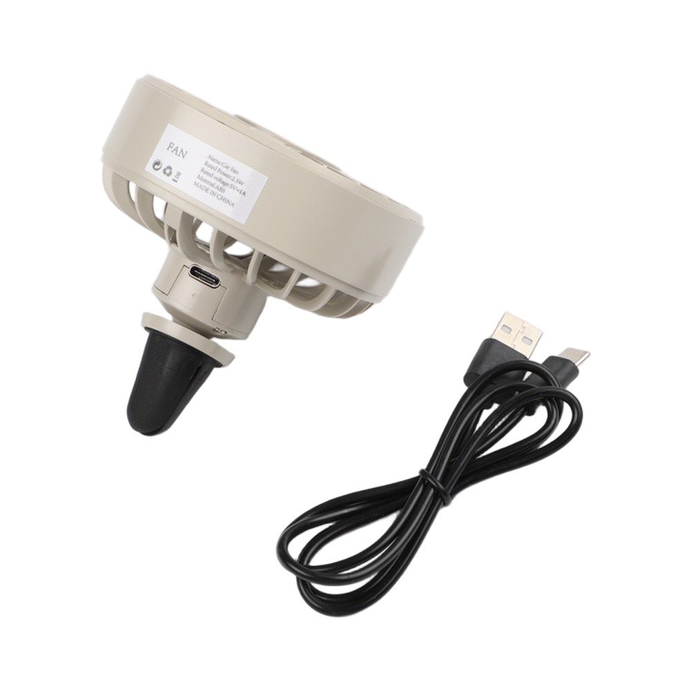 Car Air Vent Clip USB Fan with Quiet Operation and Adjustable 3 Speed Cooling