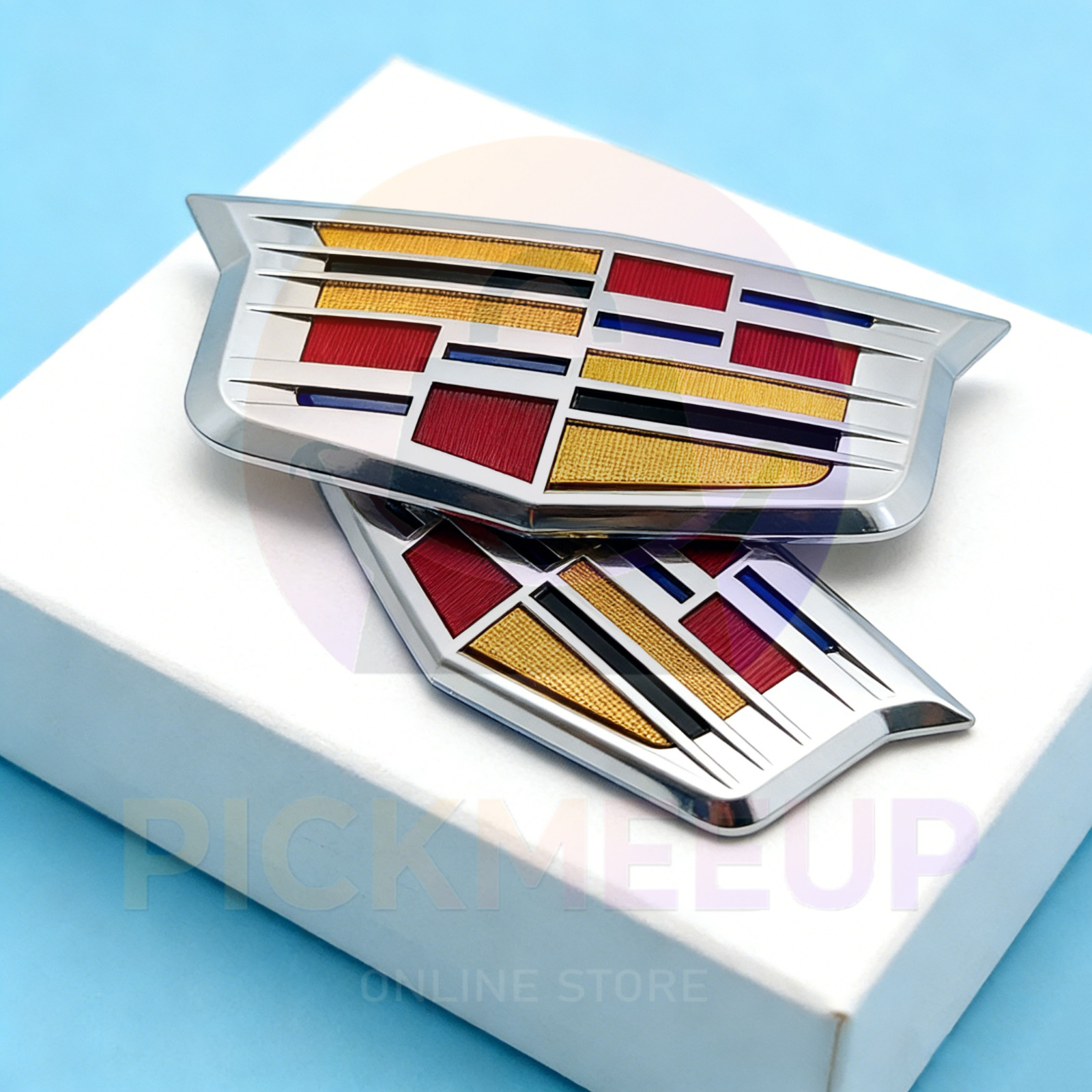 For 2015-2017 CT6 XT5 XTS ATS Clip-On Front Badge & Rear Sticker Emblem TAILGATE