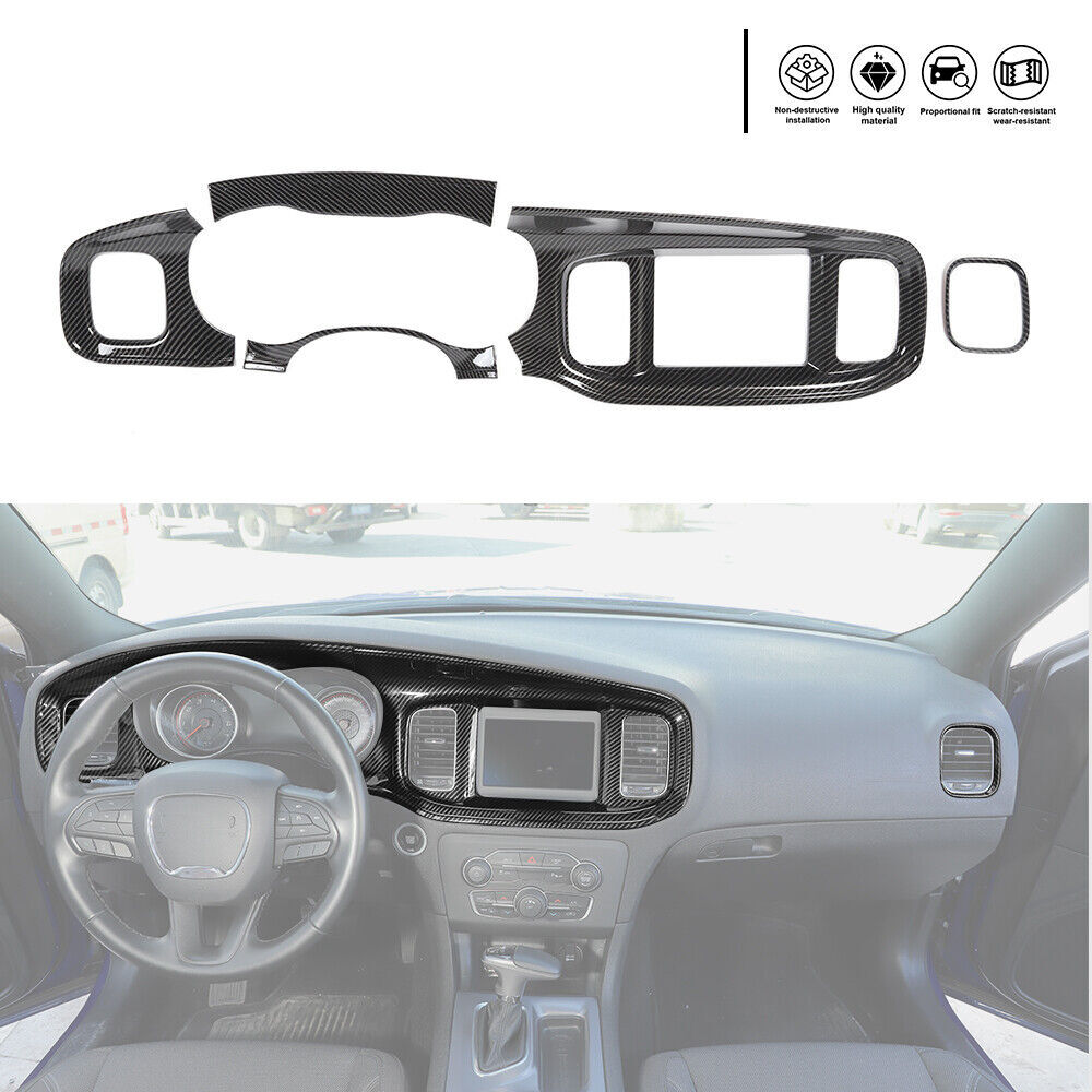 8.4” Screen Central Control Dashboard Panel Cover Trim for Dodge Charger 2015+