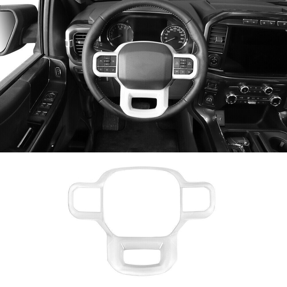 White Interior Center Consol Exterior Full Decor Cover Trims For Ford F150 2021+